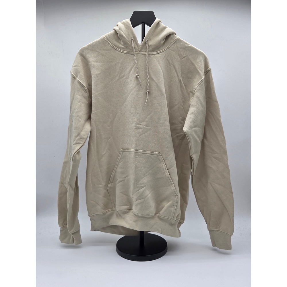 Gildan Heavy Blend Pullover Hoodie Small Beige 50/50 Cotton Polyester 101-824